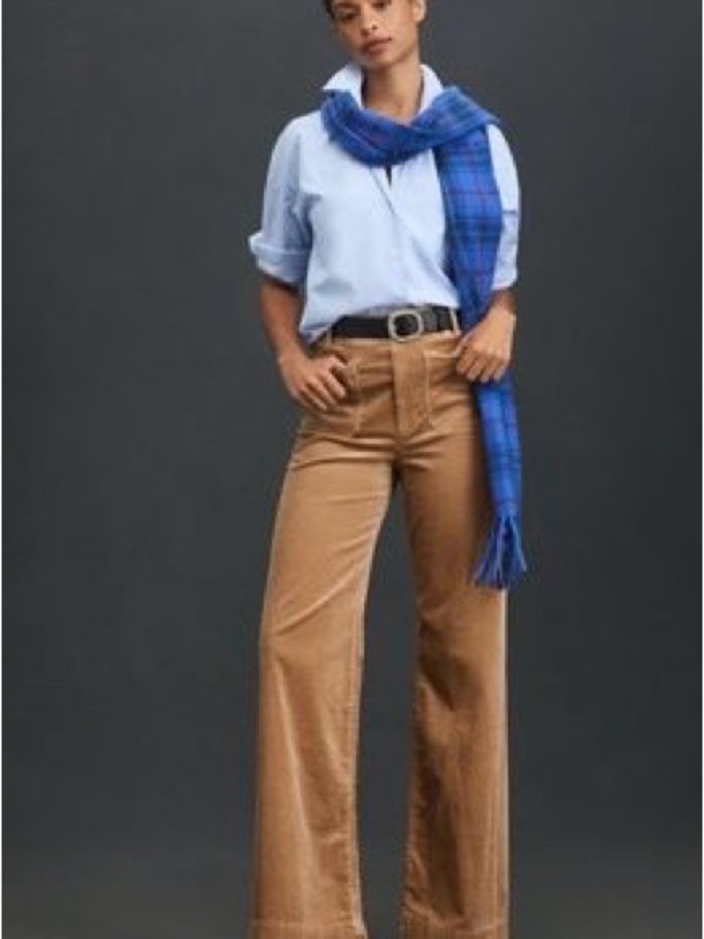 Anthropologie Corduroy Collete High-Rise Wide Leg Camel